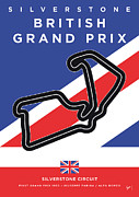 My British Grand Prix Minimal Poster Digital Art by Chungkong Art