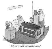My one regret is not napping more Drawing by Amy Hwang