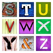 my own alphabet S to Z Photograph by Julie Gebhardt