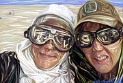 Mykelle and Kitt at Burning Man Digital Art by Angela Weddle