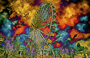 Myrtle Beach Skywheel Abstract Photograph by Bill Barber