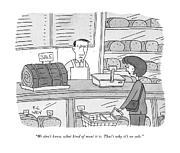 Mystery Meat on Sale Drawing by Peter C Vey
