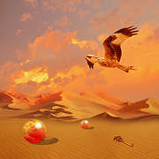 Mystic desert another planet Digital Art by Alexa Szlavics