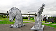 Mythical Horses near the Falkirk Wheel Photograph by Elena Perelman