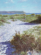 Needles from Hengistbury Head Painting by Martin Davey