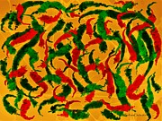New Mexico Chile Art Painting by Barbara Chichester