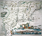 New Netherland Map Photograph by Granger