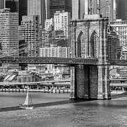 NEW YORK CITY Brooklyn Bridge and East River Photograph by Melanie Viola