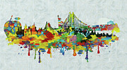 New York City Panorama Painting by Stefano Senise New York City Panorama Painting by Stefano Senise