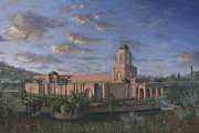 Newport Beach Temple Painting by Jeff Brimley