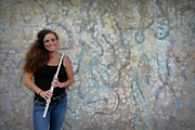 Nina at the flute wall Photograph by Dan Friend