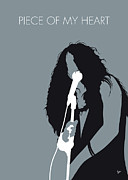 No127 MY Janis Joplin Minimal Music poster Digital Art by Chungkong Art
