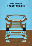 No207-2 My 2 Fast 2 Furious minimal movie poster Digital Art by Chungkong Art