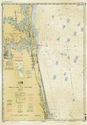Nautical Soundings Map-Antiqued Digital Art by Arthur Fix