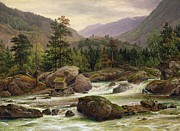 Norwegian Waterfall Painting by Thomas Fearnley Norwegian Waterfall Painting by Thomas Fearnley