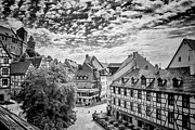NUREMBERG Old Town Overview Monochrom Photograph by Melanie Viola