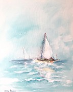 Ocean blues Painting by Miroslaw  Chelchowski