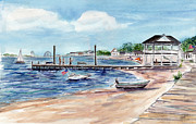 Ocean Gate Boardwalk Painting by Clara Sue Beym Ocean Gate Boardwalk Painting by Clara Sue Beym