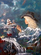 Ocean Wine Painting by Miroslaw  Chelchowski