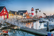 Oceanside Harbor Village at Dusk Photograph by David Levin