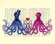 Octopus couple Digital Art by Madame Memento