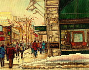 Ogilvys Department Store Downtown Montreal Painting by Carole Spandau
