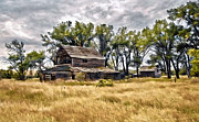 Old House And Barn Digital Art by James Steele