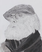 Old Man With Beard Drawing by Quwatha Valentine