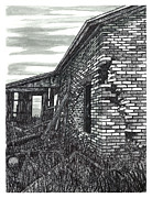 Old Abandoned Warehouse Drawing by Jonathan Baldock