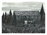 Old Wilderness Barn Drawing by Jonathan Baldock