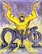 Omega Psi Phi Fraternity Inc Drawing by Tu-Kwon Thomas