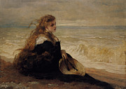 On The Seashore Digital Art by George Elgar Hicks