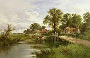 On the Thames near Marlow Painting by Henry Parker On the Thames near Marlow Painting by Henry Parker