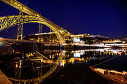 Oporto bridge by night Photograph by Benny Marty