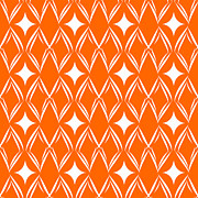 Orange and White Diamonds Mixed Media by Linda Woods