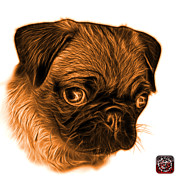 Orange Pug -  9567 FS W Digital Art by James Ahn