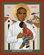 St. Oscar Romero of El Salvado - RLOSR Painting by Br Robert Lentz OFM St. Oscar Romero of El Salvado - RLOSR Painting by Br Robert Lentz OFM
