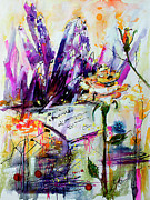 Yellow Rose for Friendship Travel Log 07 Painting by Ginette Callaway