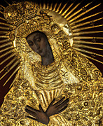 Poland Polish Virgin Mary Our Lady Black Madonna Vilnius Religious christian catholic Image Wall Art Painting by Magdalena Walulik