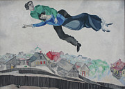 Over the Town Painting by Marc Chagall