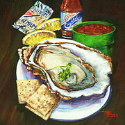 Oyster and Crystal Painting by Dianne Parks
