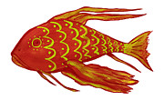 Painting Red Fish Digital Art by Piotr Dulski