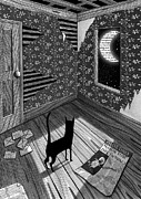 Paper Moon Drawing by Andrew Hitchen
