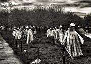 Part of Korean War Veterans Memorial Photograph by Arnold Hence