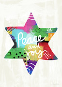 Peace And Joy Star-Art by Linda Woods Painting by Linda Woods