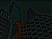 Pedestrian Urban Sunset Digital Art by Vincent Green