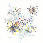 Petals on the Porch Drawing by Joseph A Langley