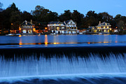 Philadelphia Boathouse Row at Twilight Photograph by Gary Whitton
