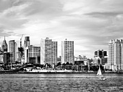 Philadelphia PA Skyline Black and White Photograph by Susan Savad Philadelphia PA Skyline Black and White Photograph by Susan Savad