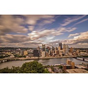 Pittsburgh Long Exposure Skyline. The Photograph by David Haskett II